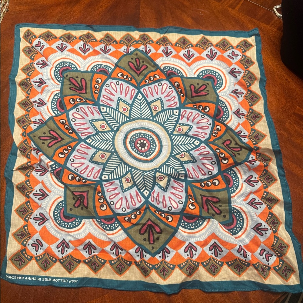 Colorful Mandala Pattern Scarf - Picture 3 of 4